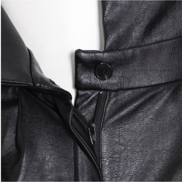 Black Faux Leather Harem Trousers - Picture 8 of 10